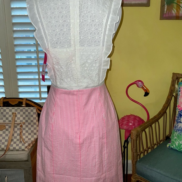 Lilly Pulitzer NWT Maya Shift Dress Pink Tropics Seersucker Size 00,0,2,12,16 - Picture 8 of 16